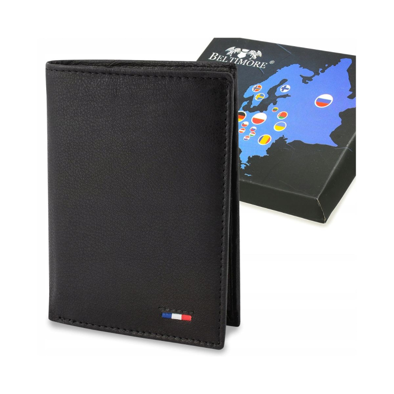 Pánska kožená čierna peňaženka