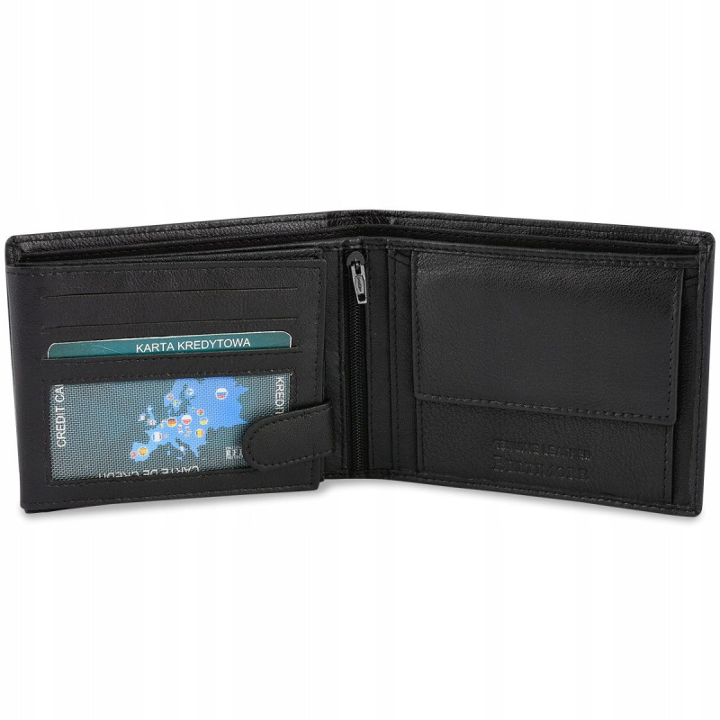 Pánska kožená peňaženka - čierna