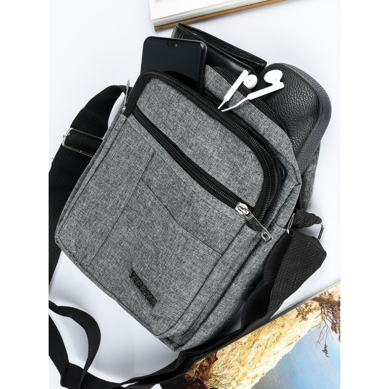 Šedá pánska crossbody taška Versoli