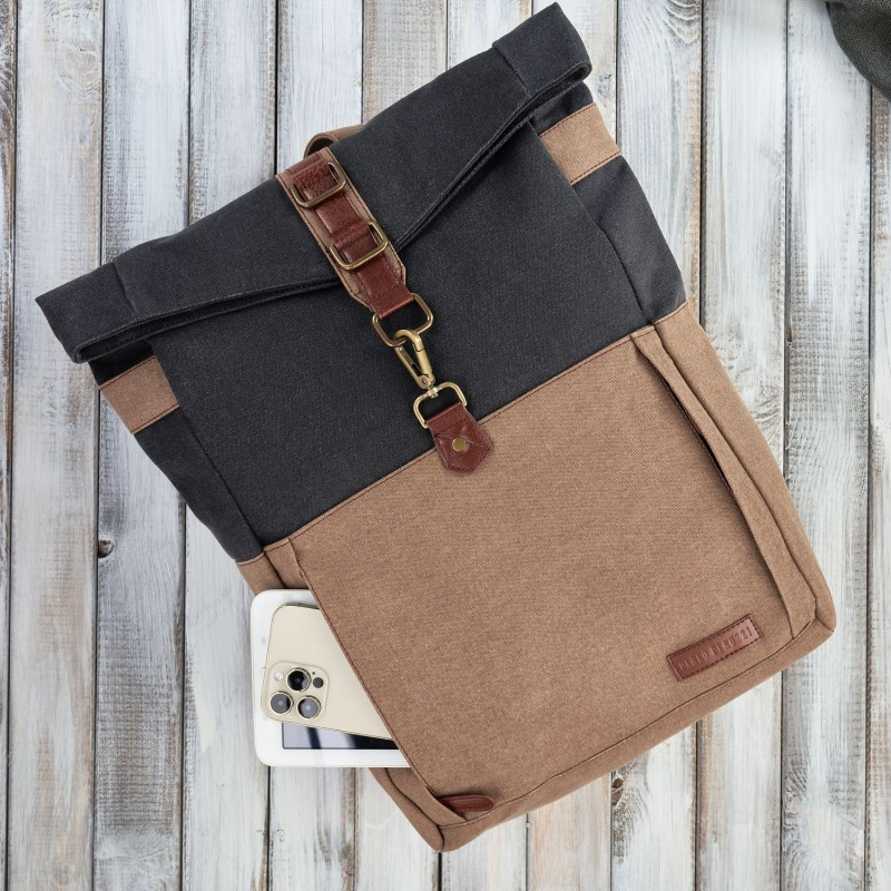 Pánsky čierno-béžový batoh Paolo Peruzzi "MAURICIO"