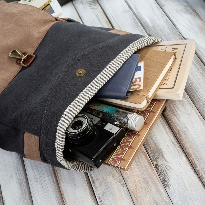 Pánsky béžovo-čierny batoh Paolo Peruzzi "MAURICIO"