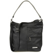 Kožená dámska kabelka black-gray PREMIUM