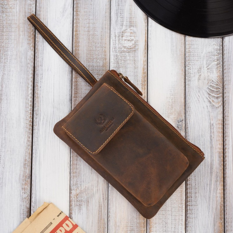 Kožená pánska hnedá príručná taška Paolo Peruzzi "ODIN"