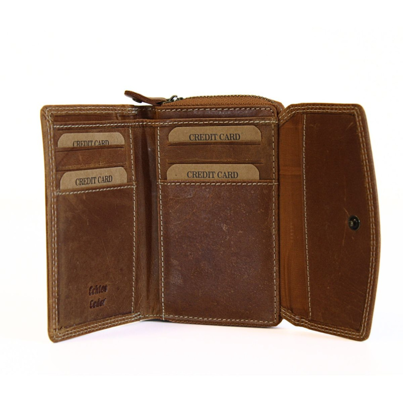 Dámska kožená koňaková peňaženka WILD REAL ONLY