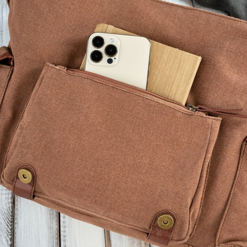 Pánska hnedá taška na rameno Paolo Peruzzi "PEDRO"