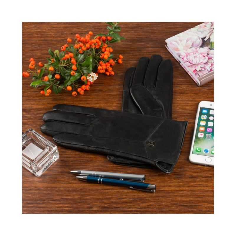 Kožené dámske čierne rukavice Beltimore "SELIA"