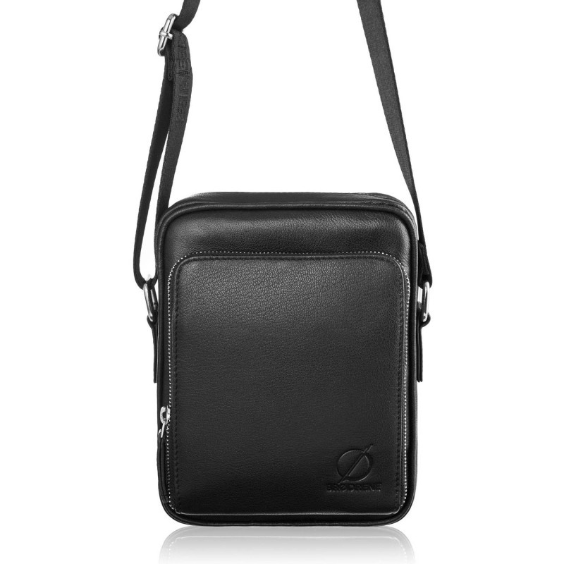 Kožená pánska čierna taška BRØDRENE