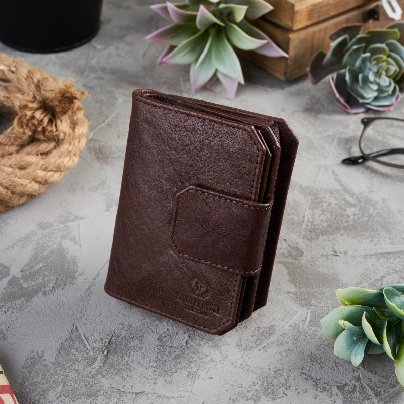 Kožená dámska hnedá peňaženka Paolo Peruzzi "FREYA"