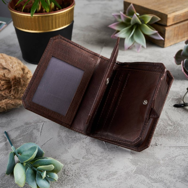 Kožená dámska hnedá peňaženka Paolo Peruzzi "FREYA"