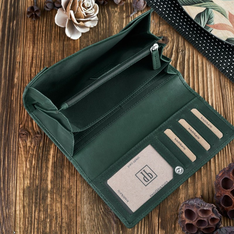 Kožená dámska zelená peňaženka Paolo Peruzzi "ADENNA"