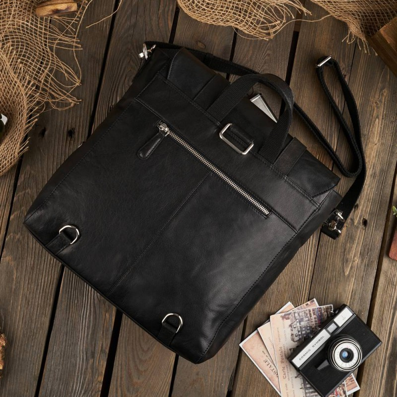 Kožený čierny batoh 2v1 Paolo Peruzzi "VENNI"