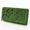 Dámska kožená zelená peňaženka KALEA