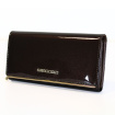Dámska hnedá kožená lakovaná peňaženka GREGORIO