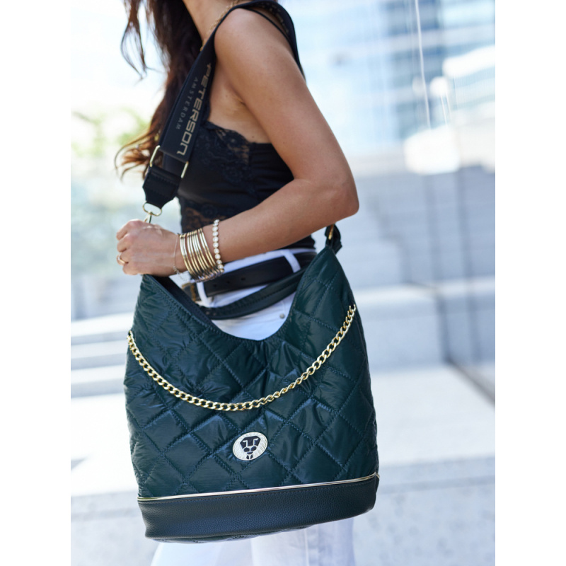 Dámska zelená kabelka na rameno AMADIS