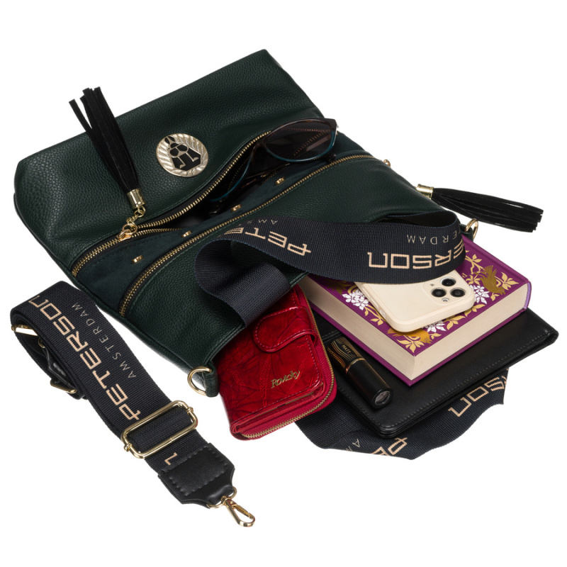 Dámska tmavozelená kabelka DOLORES