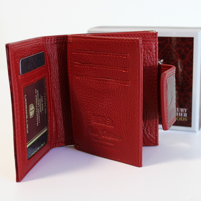 Dámska kožená červená peňaženka ADITA