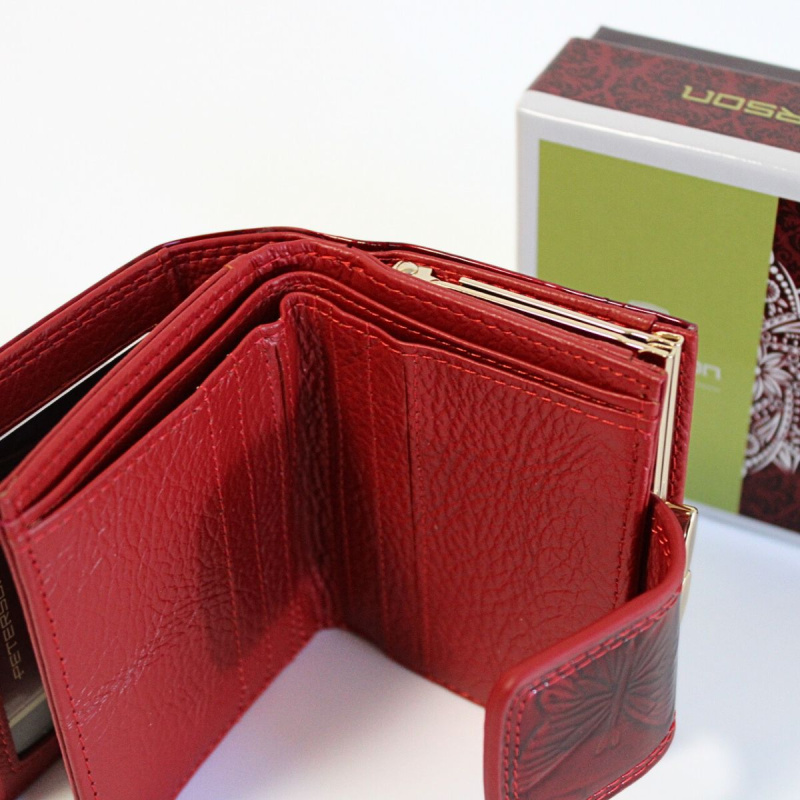 Dámska kožená červená peňaženka ADITA