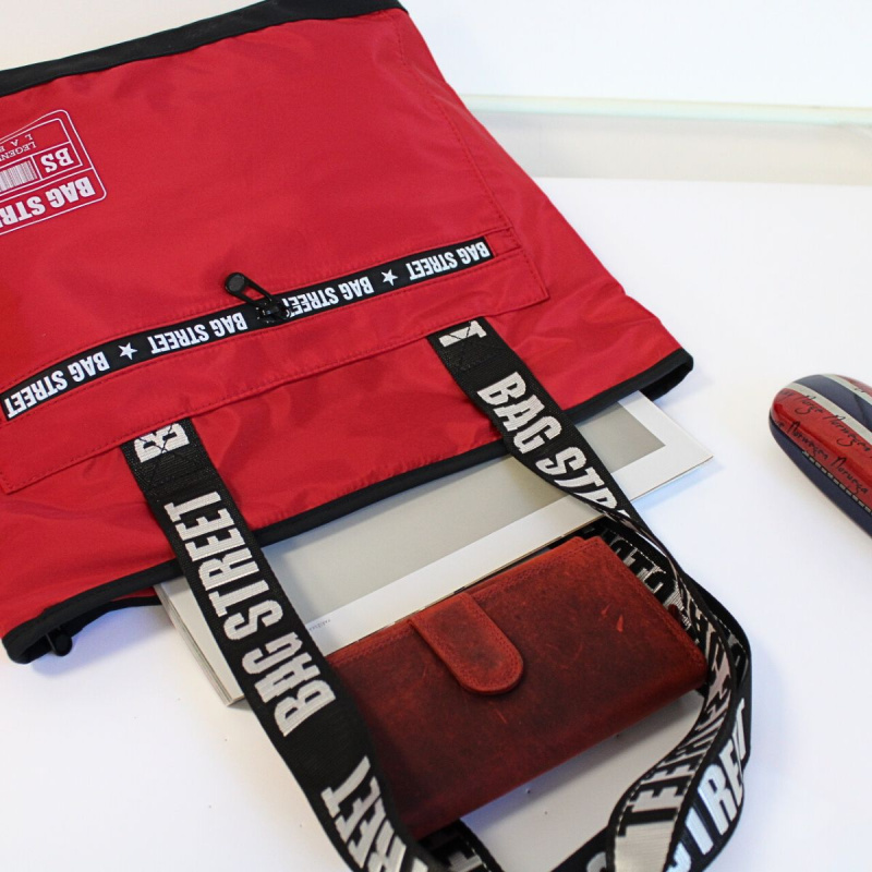 Dámska červená shopper taška BAG STREET