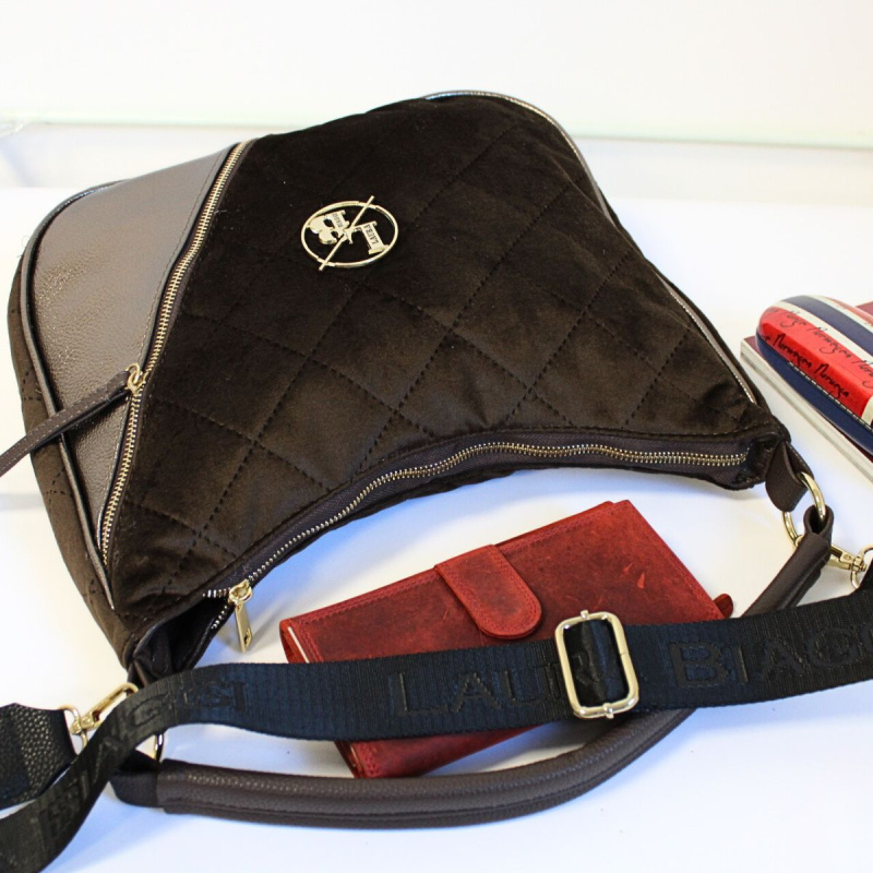 Dámska hnedá kabelka na rameno AMORA