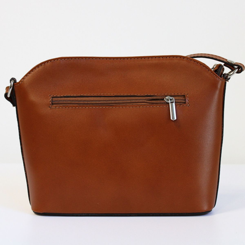 Hnedá kožená kabelka Vera Pelle - CAMEL