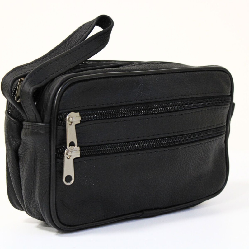 Kožená pánska čierna príručná taška KORKE