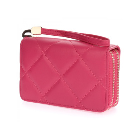 Dámska fuksiová prešívaná peňaženka na zips
