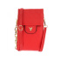 Dámska červená kabelka na mobil ALDEA