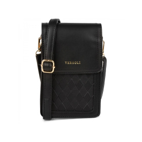 Dámska čierna crossbody kabelka na mobil