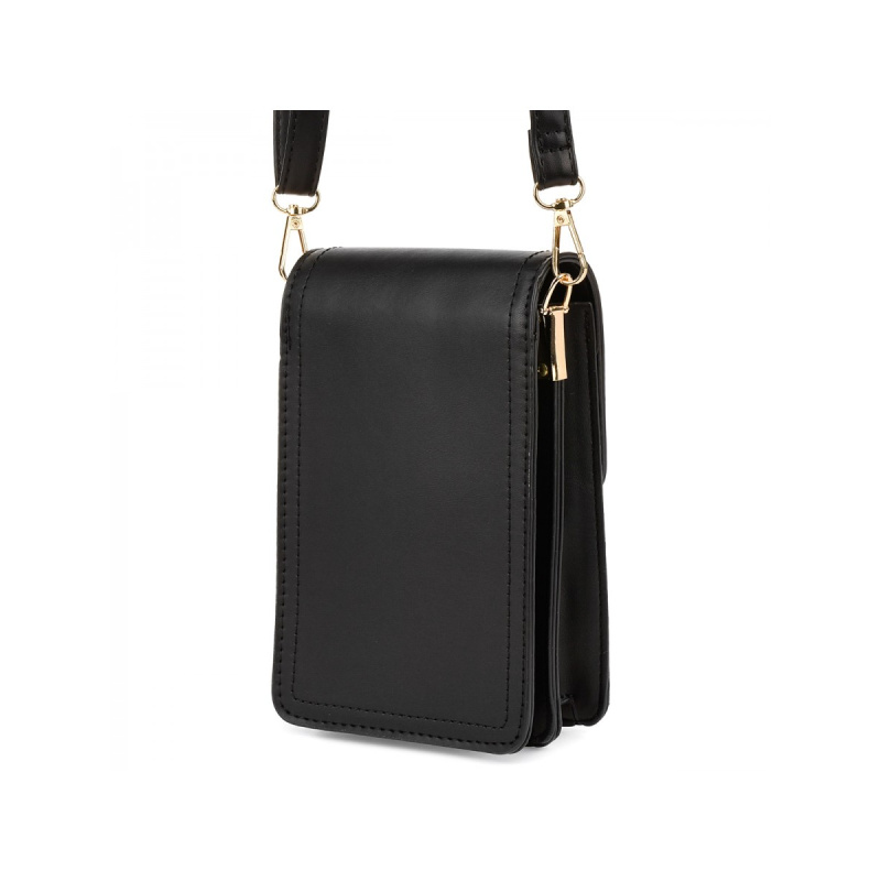 Dámska čierna kabelka na mobil ALEGRA