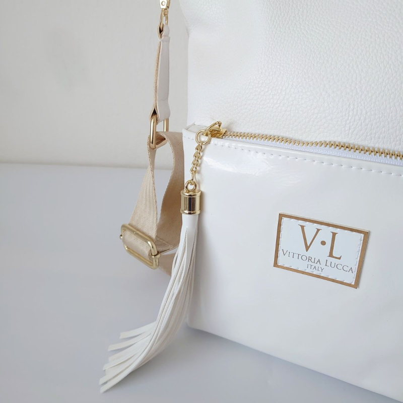 Dámska biela kabelka DOMINIQUE