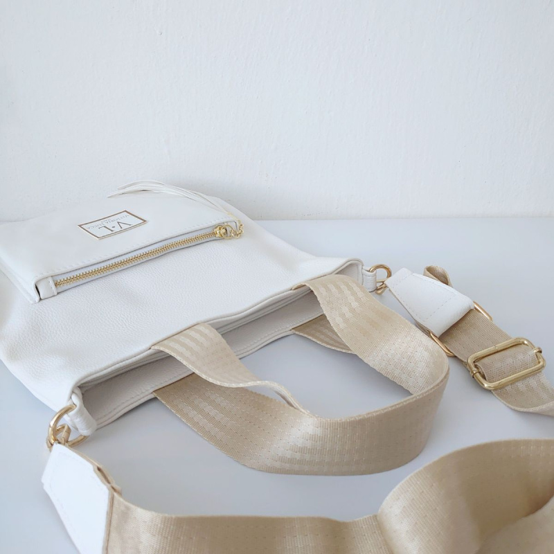 Dámska biela kabelka DOMINIQUE