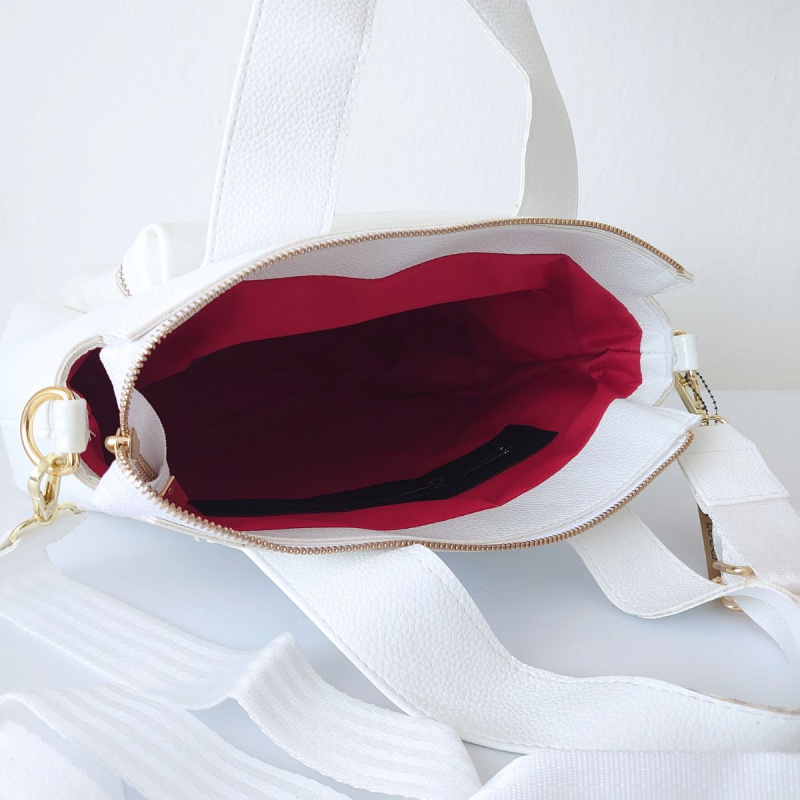 Dámska biela kabelka do ruky HARMONY