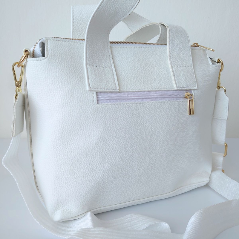 Dámska biela kabelka do ruky HARMONY