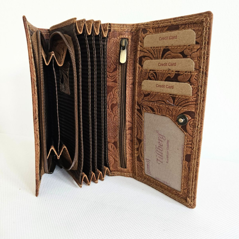 Dámska kožená hnedá peňaženka DEBRA