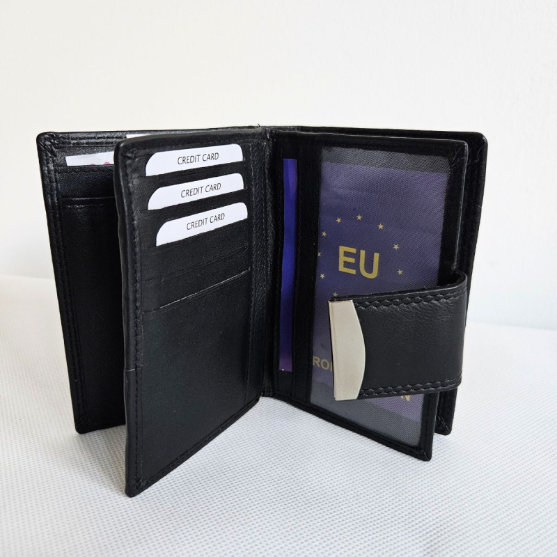 Dámska kožená čierna peňaženka DELLA