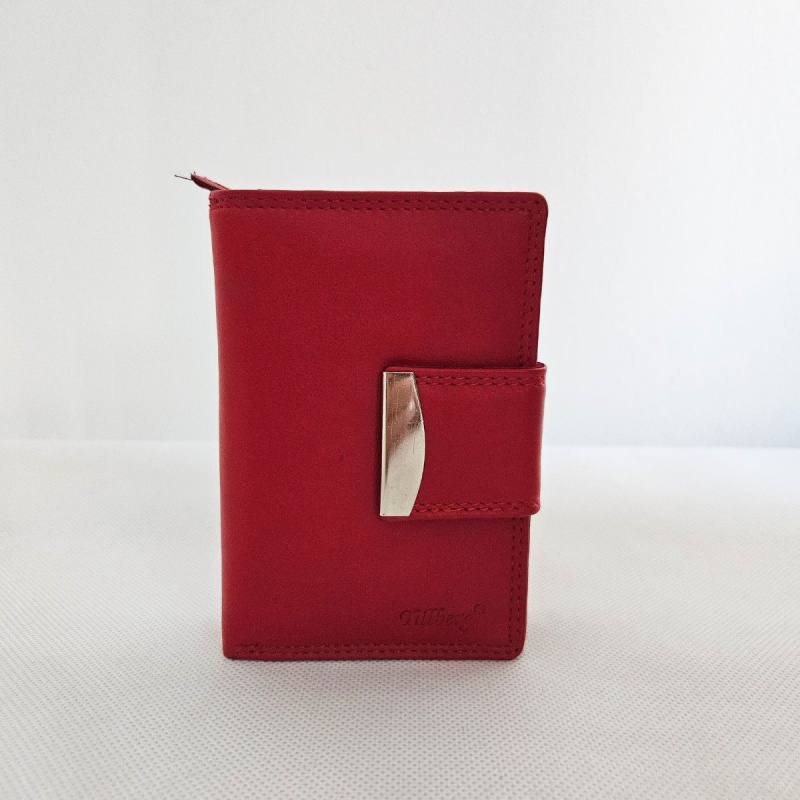 Dámska kožená červená peňaženka DELORA