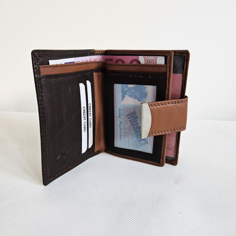 Dámska kožená hnedá peňaženka DELTA