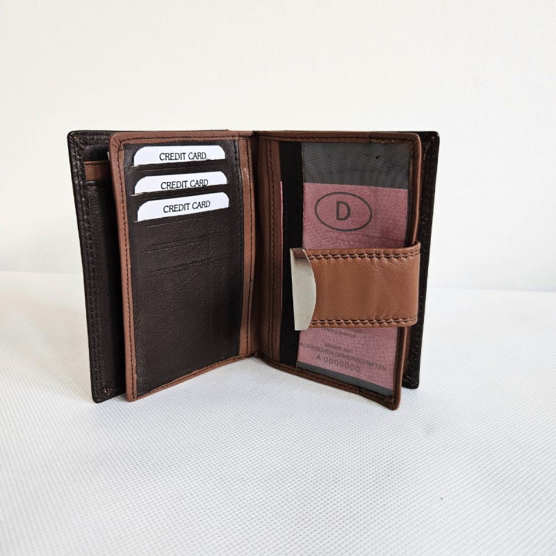 Dámska kožená hnedá peňaženka DELTA