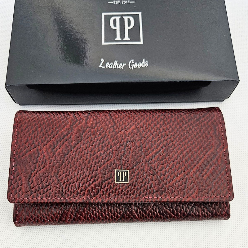 Červená kožená dámska peňaženka Paolo Peruzzi