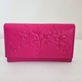 Kožená dámska ružová peňaženka RORY