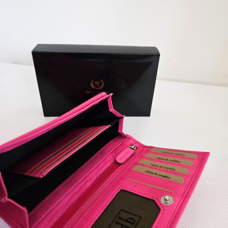 Kožená dámska ružová peňaženka RORY