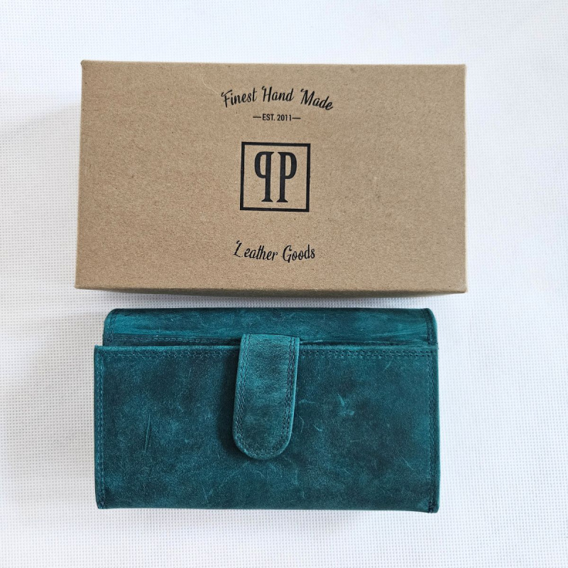 Zelená kožená dámska peňaženka ANIKA