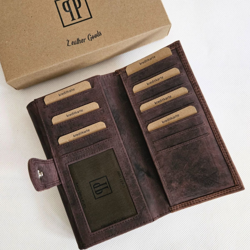 Hnedá kožená dámska peňaženka Vintage