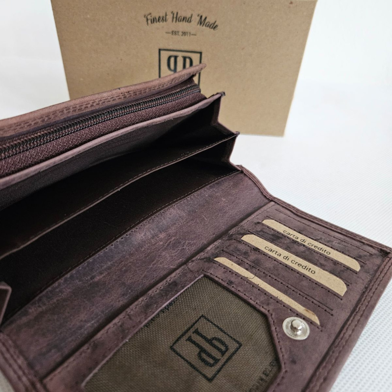 Hnedá kožená dámska peňaženka Vintage