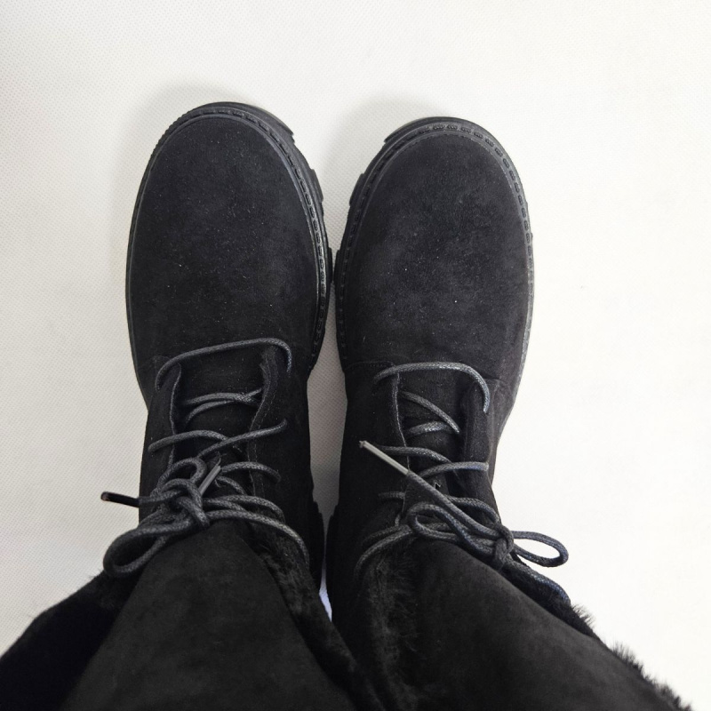 Čierne zateplené dámske čižmy POLA