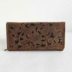 Dámska kožená tmavohnedá peňaženka KALEA