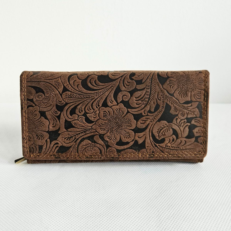 Dámska kožená tmavohnedá peňaženka KALEA