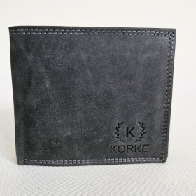 PÁNSKA KOŽENÁ PEŇAŽENKA KORKE NERO-01