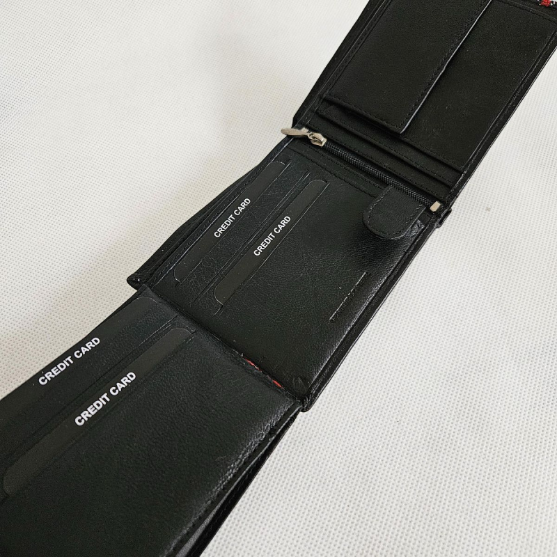 Pánska kožená čierna peňaženka BOGART