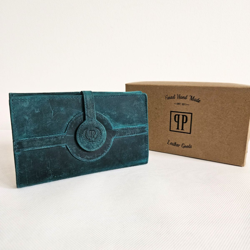 Dámska kožená zelená peňaženka DIERDRA